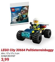 Promoties Lego city 30664 politieterreinbuggy - Lego - Geldig van 01/03/2024 tot 31/05/2024 bij Lobbes