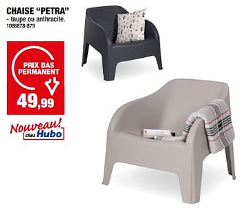 Promotions Chaise petra - Produit maison - Hubo  - Valide de 03/04/2024 à 30/06/2024 chez Hubo