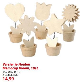 Promoties Versier je houten memoclip bloem - Huismerk - Lobbes - Geldig van 01/03/2024 tot 31/05/2024 bij Lobbes