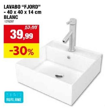 Promoties Lavabo fjord blanc - Aurlane - Geldig van 24/04/2024 tot 05/05/2024 bij Hubo