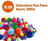 Colorations pom poms divers-Huismerk - Lobbes