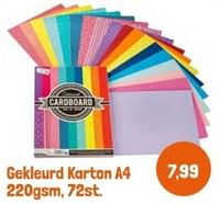 Gekleurd karton a4-Huismerk - Lobbes