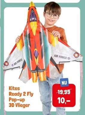 Promoties Kites ready 2 fly pop up 3d vlieger - Huismerk - Lobbes - Geldig van 28/04/2024 tot 28/05/2024 bij Lobbes