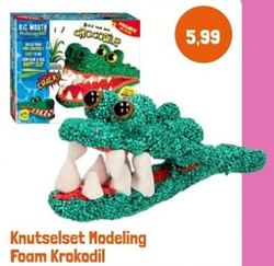 Knutselset modeling foam krokodil
