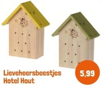 Promoties Lieveheersbeestjes hotel hout - Huismerk - Lobbes - Geldig van 28/04/2024 tot 28/05/2024 bij Lobbes