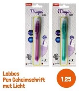 Promoties Lobbes pen geheimschrift met licht - Huismerk - Lobbes - Geldig van 28/04/2024 tot 28/05/2024 bij Lobbes