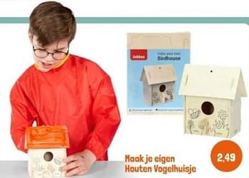 Promoties Maak je eigen houten vogelhuisje - Huismerk - Lobbes - Geldig van 28/04/2024 tot 28/05/2024 bij Lobbes
