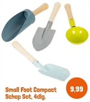 Promoties Small foot compact schep set, 4dlg - Small Foot - Geldig van 28/04/2024 tot 28/05/2024 bij Lobbes