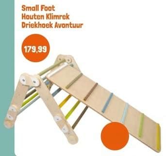 Promotions Small foot houten klimrek driekhoek avontuur - Small Foot - Valide de 28/04/2024 à 28/05/2024 chez Lobbes