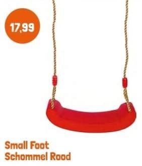 Promoties Small foot schommel rood - Small Foot - Geldig van 28/04/2024 tot 28/05/2024 bij Lobbes