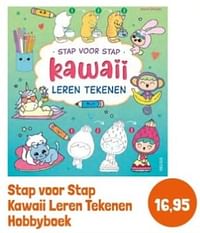 Stap voor stap kawaii leren tekenen hobbyboek-Huismerk - Lobbes