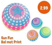 Promoties Sun fun bal met print - Sunfun - Geldig van 28/04/2024 tot 28/05/2024 bij Lobbes
