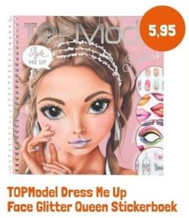 Promoties Topmodel dress me up face glitter queen stickerboek - Top Model - Geldig van 28/04/2024 tot 28/05/2024 bij Lobbes
