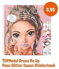 Topmodel dress me up face glitter queen stickerboek-Top Model