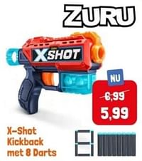 X shot kickback met 8 darts-Zuru
