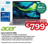 Promotions Acer aspire 5 a517-53-79p6 - Acer - Valide de 26/04/2024 à 31/05/2024 chez Exellent