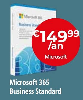 Promoties Microsoft 365 business standard - Microsoft - Geldig van 26/04/2024 tot 31/05/2024 bij Exellent