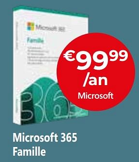 Promoties Microsoft 365 famille - Microsoft - Geldig van 26/04/2024 tot 31/05/2024 bij Exellent