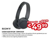 Promotions Casque audio on ear - sowhch520 - Sony - Valide de 26/04/2024 à 31/05/2024 chez Exellent
