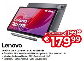 Promoties Lenovo tab m11 + pen - itlnzada0134se - Lenovo - Geldig van 26/04/2024 tot 31/05/2024 bij Exellent