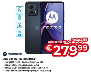 Promoties Motorola moto g84 5g - dgmotg84blu - Motorola - Geldig van 26/04/2024 tot 31/05/2024 bij Exellent