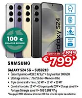 Promotions Samsung galaxy s24 5g - sus921b - Samsung - Valide de 26/04/2024 à 31/05/2024 chez Exellent