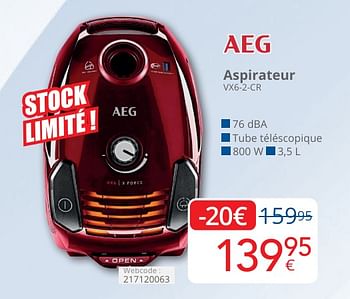 Promoties Aeg aspirateur vx6-2-cr - AEG - Geldig van 01/05/2024 tot 31/05/2024 bij Eldi