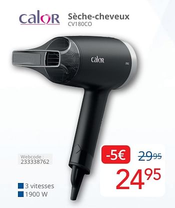 Promoties Calor sèche-cheveux cv180co - Calor - Geldig van 01/05/2024 tot 31/05/2024 bij Eldi