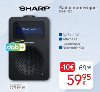 Promoties Sharp radio numérique dr-p4430 - Sharp - Geldig van 01/05/2024 tot 31/05/2024 bij Eldi