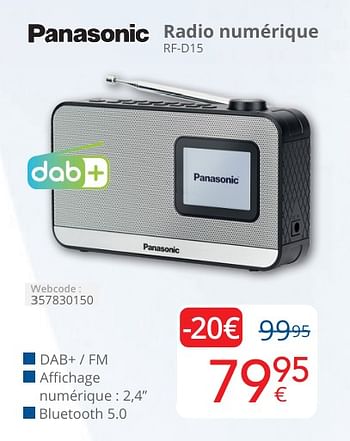 Promoties Panasonic radio numérique rf-d15 - Panasonic - Geldig van 01/05/2024 tot 31/05/2024 bij Eldi