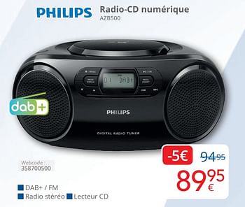 Promoties Philips radio-cd numérique azb500 - Philips - Geldig van 01/05/2024 tot 31/05/2024 bij Eldi