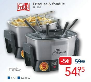 Promoties Fritel friteuse + fondue ff1400 - Fritel - Geldig van 01/05/2024 tot 31/05/2024 bij Eldi