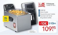 Promotions Fritel friteuse turbo sf 4571 - Fritel - Valide de 01/05/2024 à 31/05/2024 chez Eldi