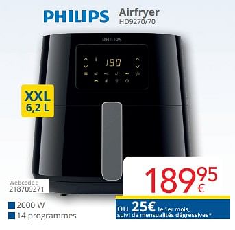 Promoties Philips airfryer hd9270-70 - Philips - Geldig van 01/05/2024 tot 31/05/2024 bij Eldi