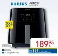 Promotions Philips airfryer hd9270-70 - Philips - Valide de 01/05/2024 à 31/05/2024 chez Eldi