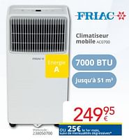 Promotions Friac climatiseur mobile ac0700 - Friac - Valide de 01/05/2024 à 31/05/2024 chez Eldi