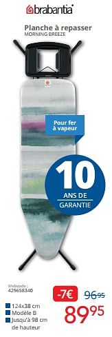 Promoties Planche à repasser morning breeze - Brabantia - Geldig van 01/05/2024 tot 31/05/2024 bij Eldi