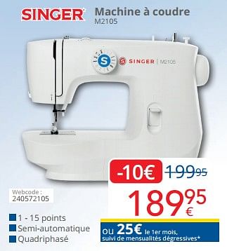 Promotions Singer machine à coudre m2105 - Singer - Valide de 01/05/2024 à 31/05/2024 chez Eldi