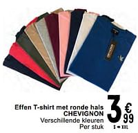 Promoties Effen t shirt met ronde hals chevignon - Chevignon - Geldig van 07/05/2024 tot 18/05/2024 bij Cora