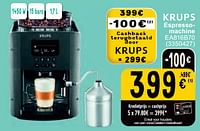 Promoties Krups espressomachine ea816b70 - Krups - Geldig van 07/05/2024 tot 18/05/2024 bij Cora