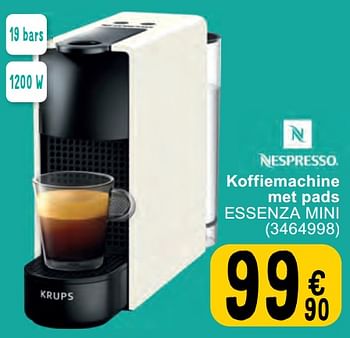 Promotions Krups koffiemachine met pads essenza mini - Krups - Valide de 07/05/2024 à 18/05/2024 chez Cora