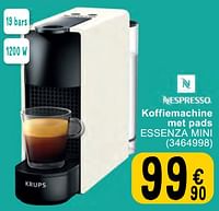Promoties Krups koffiemachine met pads essenza mini - Krups - Geldig van 07/05/2024 tot 18/05/2024 bij Cora