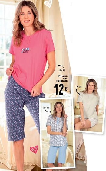 Promotions Pyjama met kuitbroek - Produit maison - Cora - Valide de 07/05/2024 à 18/05/2024 chez Cora