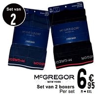 Promoties Set van 2 boxers - Mc Gregor - Geldig van 07/05/2024 tot 18/05/2024 bij Cora