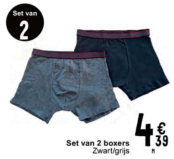 Promoties Set van 2 boxers - Huismerk - Cora - Geldig van 07/05/2024 tot 18/05/2024 bij Cora
