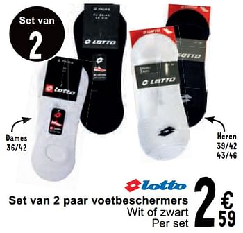 Promoties Set van 2 paar voetbeschermers - Lotto - Geldig van 07/05/2024 tot 18/05/2024 bij Cora