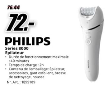 Promoties Philips series 8000 epilateur - Philips - Geldig van 04/05/2024 tot 12/05/2024 bij Media Markt