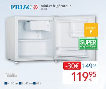Promotions Friac mini-réfrigérateur bkk56 - Friac - Valide de 01/05/2024 à 31/05/2024 chez Eldi