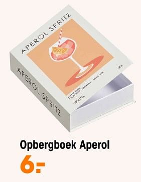 Promoties Opbergboek aperol - Aperol - Geldig van 06/05/2024 tot 12/05/2024 bij Kwantum