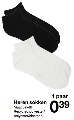 Promotions Heren sokken - Produit maison - Zeeman  - Valide de 04/05/2024 à 10/05/2024 chez Zeeman